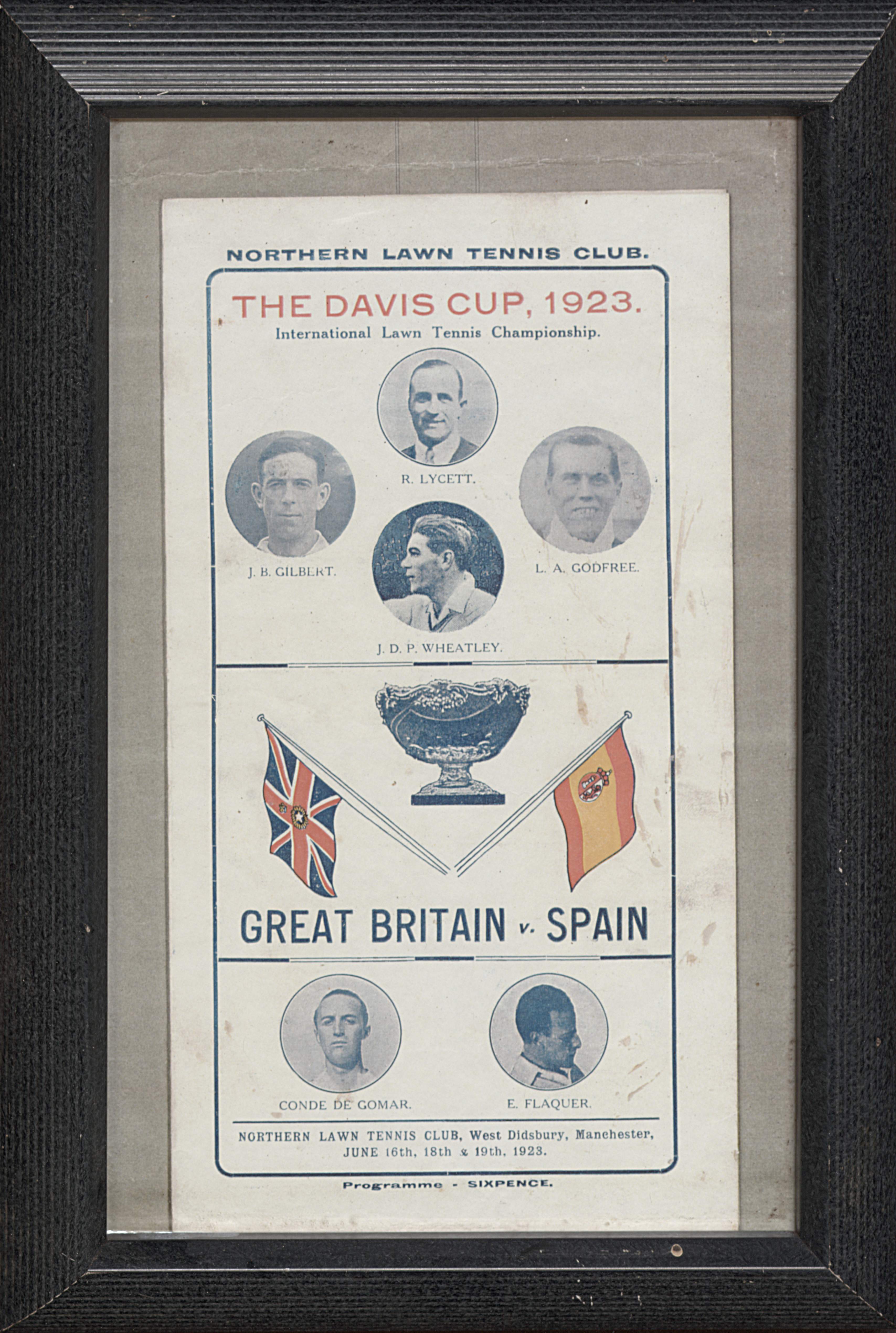 The Davis Cup 1923 framed picture