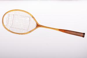 AW Gamage of London Squash Racket in Press