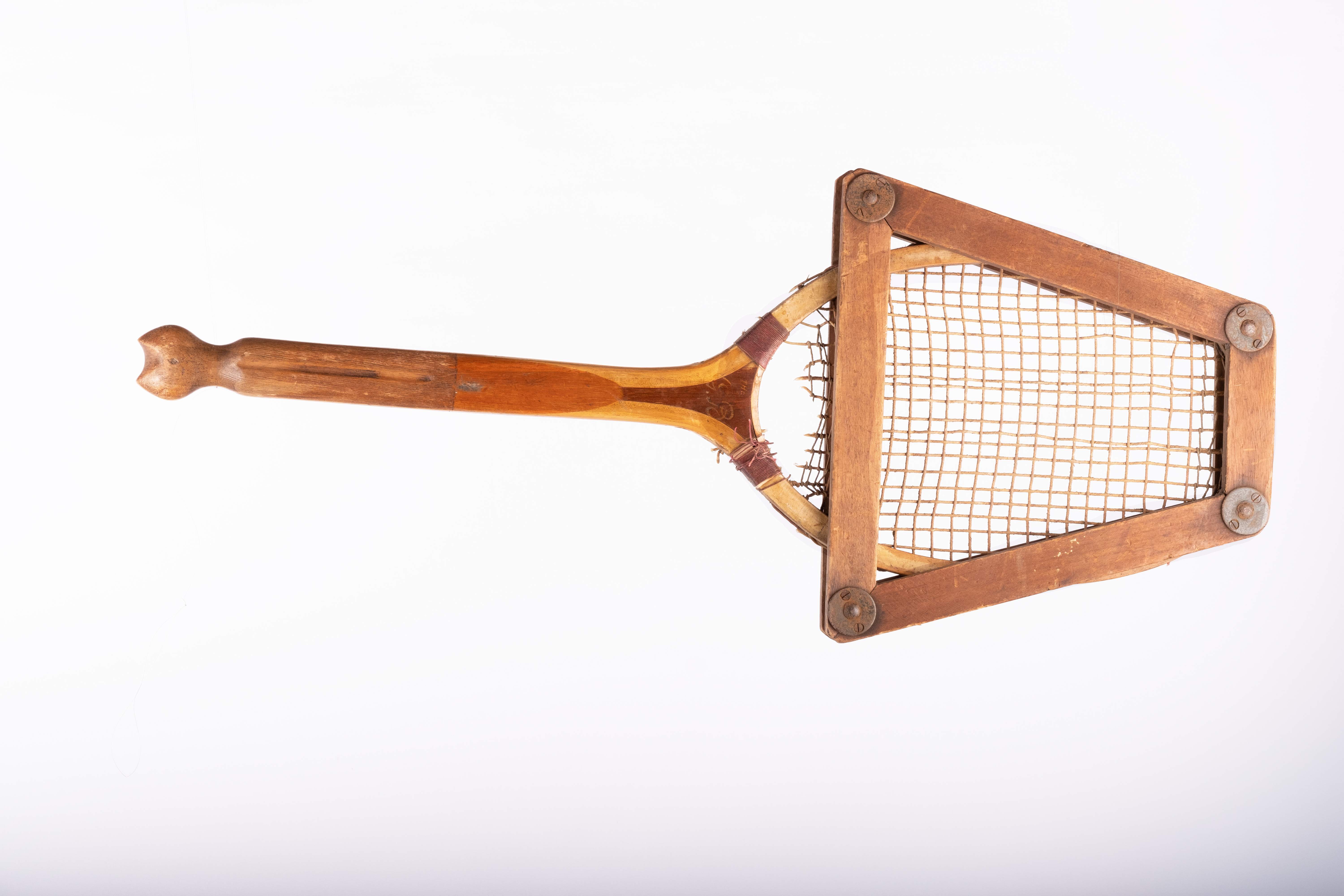 AW Gamage of London Fishtail Tennis Racket with Stretcher
